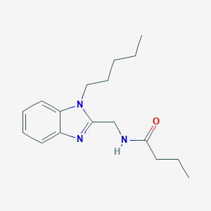 molecular formula C17H25N3O B256413 N-[(1-pentylbenzimidazol-2-yl)methyl]butanamide 