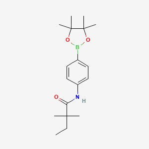 2,2-dimethyl-N-[4-(tetramethyl-1,3,2-dioxaborolan-2-yl)phenyl]butanamide