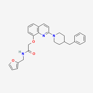 2-((2-(4-benzylpiperidin-1-yl)quinolin-8-yl)oxy)-N-(furan-2-ylmethyl)acetamide