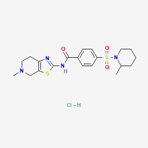 N-(5-methyl-4,5,6,7-tetrahydrothiazolo[5,4-c]pyridin-2-yl)-4-((2-methylpiperidin-1-yl)sulfonyl)benzamide hydrochloride