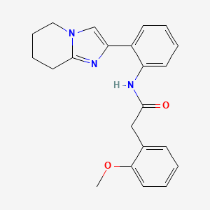 molecular formula C22H23N3O2 B2564137 2-(2-methoxyphenyl)-N-(2-(5,6,7,8-tetrahydroimidazo[1,2-a]pyridin-2-yl)phenyl)acetamide CAS No. 2034463-42-6