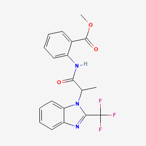 methyl 2-({2-[2-(trifluoromethyl)-1H-1,3-benzimidazol-1-yl]propanoyl}amino)benzenecarboxylate