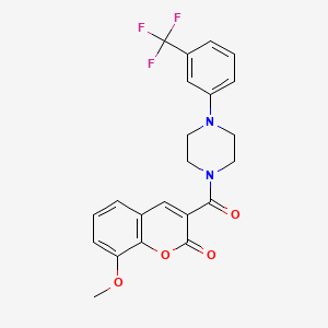 8-Methoxy-3-[4-[3-(trifluoromethyl)phenyl]piperazine-1-carbonyl]chromen-2-one
