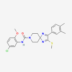 N-(5-chloro-2-methoxyphenyl)-2-(3,4-dimethylphenyl)-3-(methylthio)-1,4,8-triazaspiro[4.5]deca-1,3-diene-8-carboxamide