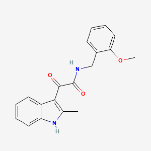 molecular formula C19H18N2O3 B2564153 N-[(2-methoxyphenyl)methyl]-2-(2-methyl-1H-indol-3-yl)-2-oxoacetamide CAS No. 852368-89-9