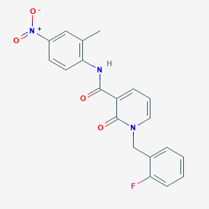 molecular formula C20H16FN3O4 B2564154 1-(2-fluorobenzyl)-N-(2-methyl-4-nitrophenyl)-2-oxo-1,2-dihydropyridine-3-carboxamide CAS No. 941903-99-7
