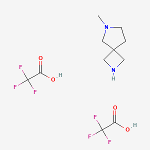 molecular formula C9H15F3N2O2 B2564158 6-Methyl-2,6-diazaspiro[3.4]octane; bis(trifluoroacetic acid) CAS No. 2173992-45-3