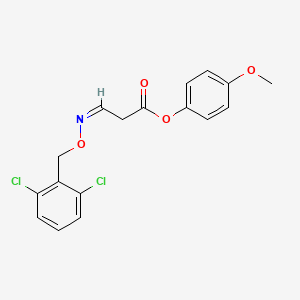 molecular formula C17H15Cl2NO4 B2564167 4-Methoxyphenyl 3-{[(2,6-dichlorobenzyl)oxy]imino}propanoate CAS No. 338404-03-8