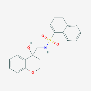 molecular formula C20H19NO4S B2564174 N-((4-羟基色满-4-基)甲基)萘-1-磺酰胺 CAS No. 1396680-60-6