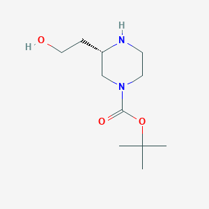 molecular formula C11H22N2O3 B2564180 (S)-Tert-butyl 3-(2-hydroxyethyl)piperazine-1-carboxylate 