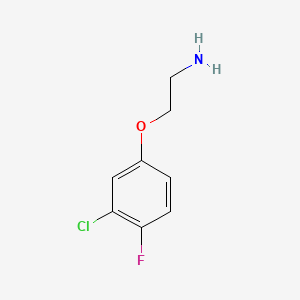 molecular formula C8H9ClFNO B2564182 2-(3-Chloro-4-fluorophenoxy)ethanamine CAS No. 883524-07-0; 914086-51-4