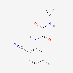 molecular formula C12H10ClN3O2 B2564189 N1-(5-chloro-2-cyanophenyl)-N2-cyclopropyloxalamide CAS No. 899744-16-2