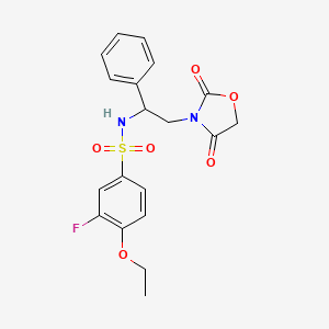 N-(2-(2,4-dioxooxazolidin-3-yl)-1-phenylethyl)-4-ethoxy-3-fluorobenzenesulfonamide