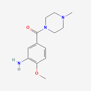 molecular formula C13H19N3O2 B2564213 2-Methoxy-5-(4-methylpiperazine-1-carbonyl)aniline CAS No. 926200-11-5