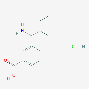 3-(1-Amino-2-methylbutyl)benzoic acid;hydrochloride