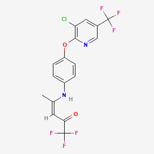 4-(4-{[3-Chloro-5-(trifluoromethyl)-2-pyridinyl]oxy}anilino)-1,1,1-trifluoro-3-penten-2-one