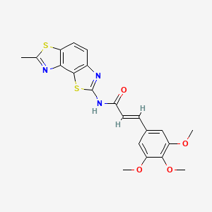 (E)-N-(7-methylbenzo[1,2-d:3,4-d']bis(thiazole)-2-yl)-3-(3,4,5-trimethoxyphenyl)acrylamide