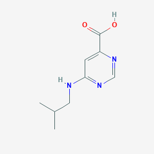 molecular formula C9H13N3O2 B2564220 6-[(2-Methylpropyl)amino]pyrimidine-4-carboxylic acid CAS No. 1368443-32-6