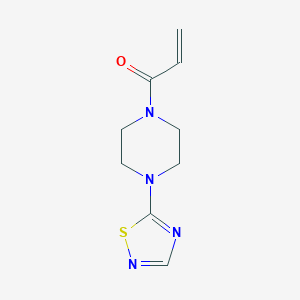 molecular formula C9H12N4OS B2564226 1-[4-(1,2,4-Thiadiazol-5-yl)piperazin-1-yl]prop-2-en-1-one CAS No. 2176573-21-8