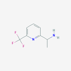 molecular formula C8H9F3N2 B2564229 1-(6-Trifluoromethyl-pyridin-2-YL)-ethylamine CAS No. 944900-33-8