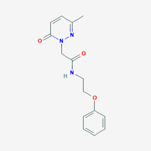 molecular formula C15H17N3O3 B2564232 2-(3-methyl-6-oxopyridazin-1(6H)-yl)-N-(2-phenoxyethyl)acetamide CAS No. 1235049-19-0