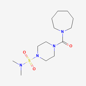 molecular formula C13H26N4O3S B2564245 4-(azepane-1-carbonyl)-N,N-dimethylpiperazine-1-sulfonamide CAS No. 825607-33-8
