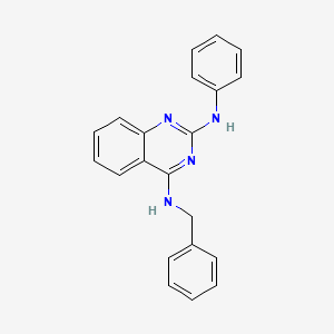 molecular formula C21H18N4 B2564247 n4-benzyl-n2-phenylquinazoline-2,4-diamine 