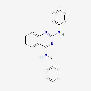 molecular formula C21H18N4 B2564247 4-N-benzyl-2-N-phenylquinazoline-2,4-diamine CAS No. 431892-44-3