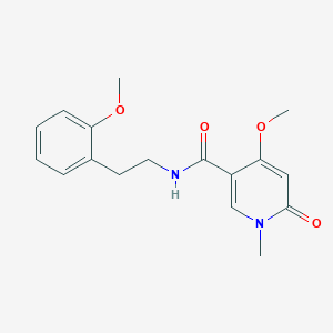 molecular formula C17H20N2O4 B2564249 4-methoxy-N-(2-methoxyphenethyl)-1-methyl-6-oxo-1,6-dihydropyridine-3-carboxamide CAS No. 2034378-66-8