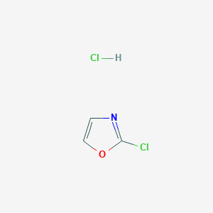 molecular formula C3H3Cl2NO B2564252 2-chloro-1,3-oxazole hydrochloride CAS No. 2059937-68-5