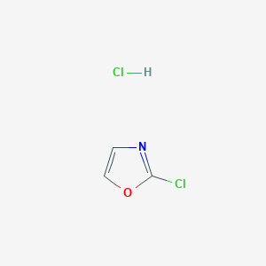 molecular formula C3H3Cl2NO B2564252 2-Chlorooxazole hcl CAS No. 2059937-68-5