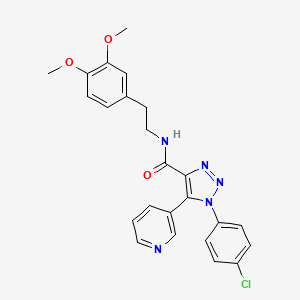 molecular formula C24H22ClN5O3 B2564254 1-(4-chlorophenyl)-N-[2-(3,4-dimethoxyphenyl)ethyl]-5-(pyridin-3-yl)-1H-1,2,3-triazole-4-carboxamide CAS No. 1207057-96-2