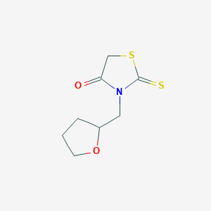 molecular formula C8H11NO2S2 B2564255 3-(Oxolan-2-ylmethyl)-2-sulfanylidene-1,3-thiazolidin-4-one CAS No. 42487-51-4