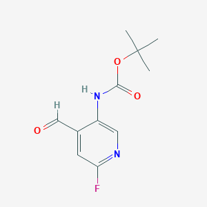 molecular formula C11H13FN2O3 B2564260 tert-Butyl (6-fluoro-4-formylpyridin-3-yl)carbamate CAS No. 2442597-59-1
