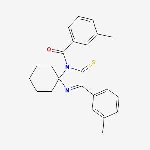 1-(3-Methylbenzoyl)-3-(3-methylphenyl)-1,4-diazaspiro[4.5]dec-3-ene-2-thione
