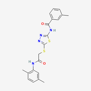 molecular formula C20H20N4O2S2 B2564274 N-(5-((2-((2,5-dimethylphenyl)amino)-2-oxoethyl)thio)-1,3,4-thiadiazol-2-yl)-3-methylbenzamide CAS No. 392295-00-0