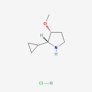 (2R,3R)-2-Cyclopropyl-3-methoxypyrrolidine;hydrochloride