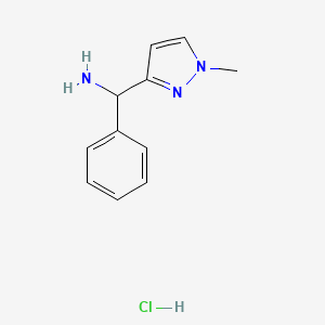B2564277 (1-Methyl-1H-pyrazol-3-yl)(phenyl)methanamine hydrochloride CAS No. 2230798-70-4