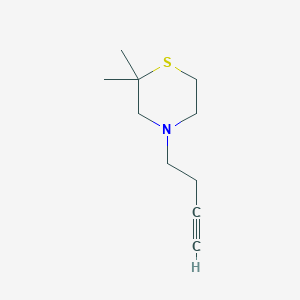 molecular formula C10H17NS B2564299 4-(But-3-yn-1-yl)-2,2-dimethylthiomorpholine CAS No. 1594967-93-7