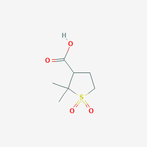 molecular formula C7H12O4S B2564307 2,2-Dimethyltetrahydrothiophene-3-carboxylic acid 1,1-dioxide CAS No. 2229262-59-1