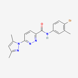 molecular formula C17H16BrN5O B2564318 N-(4-bromo-3-methylphenyl)-6-(3,5-dimethyl-1H-pyrazol-1-yl)pyridazine-3-carboxamide CAS No. 1351607-79-8