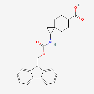 molecular formula C24H25NO4 B2564326 2-(9H-Fluoren-9-ylmethoxycarbonylamino)spiro[2.5]octane-6-carboxylic acid CAS No. 2385298-02-0