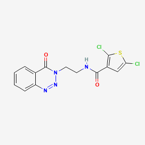 2,5-dichloro-N-(2-(4-oxobenzo[d][1,2,3]triazin-3(4H)-yl)ethyl)thiophene-3-carboxamide