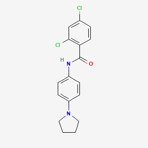 molecular formula C17H16Cl2N2O B2564331 2,4-dichloro-N-(4-pyrrolidin-1-ylphenyl)benzamide CAS No. 251097-22-0