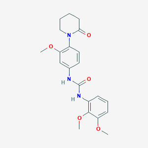 molecular formula C21H25N3O5 B2564348 1-(2,3-Dimethoxyphenyl)-3-[3-methoxy-4-(2-oxopiperidin-1-yl)phenyl]urea CAS No. 1207034-96-5