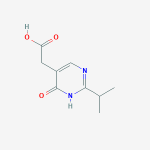 molecular formula C9H12N2O3 B2564356 2-[6-oxo-2-(propan-2-yl)-1,6-dihydropyrimidin-5-yl]acetic acid CAS No. 1219544-78-1