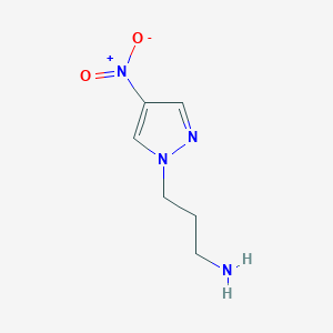 molecular formula C6H10N4O2 B2564392 3-(4-nitro-1H-pyrazol-1-yl)propan-1-amine CAS No. 1006962-65-7; 1417567-77-1