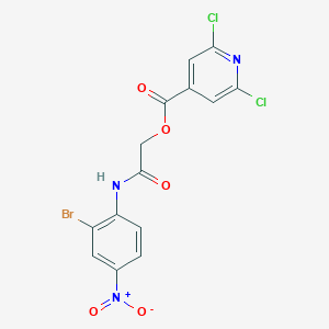 molecular formula C14H8BrCl2N3O5 B2564395 [2-(2-Bromo-4-nitroanilino)-2-oxoethyl] 2,6-dichloropyridine-4-carboxylate CAS No. 924159-10-4
