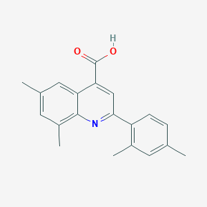 molecular formula C20H19NO2 B2564396 2-(2,4-Dimethylphenyl)-6,8-dimethylquinoline-4-carboxylic acid CAS No. 445260-11-7
