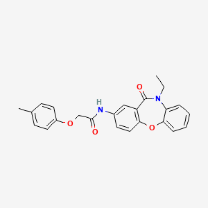 molecular formula C24H22N2O4 B2564456 N-(10-ethyl-11-oxo-10,11-dihydrodibenzo[b,f][1,4]oxazepin-2-yl)-2-(p-tolyloxy)acetamide CAS No. 921890-59-7